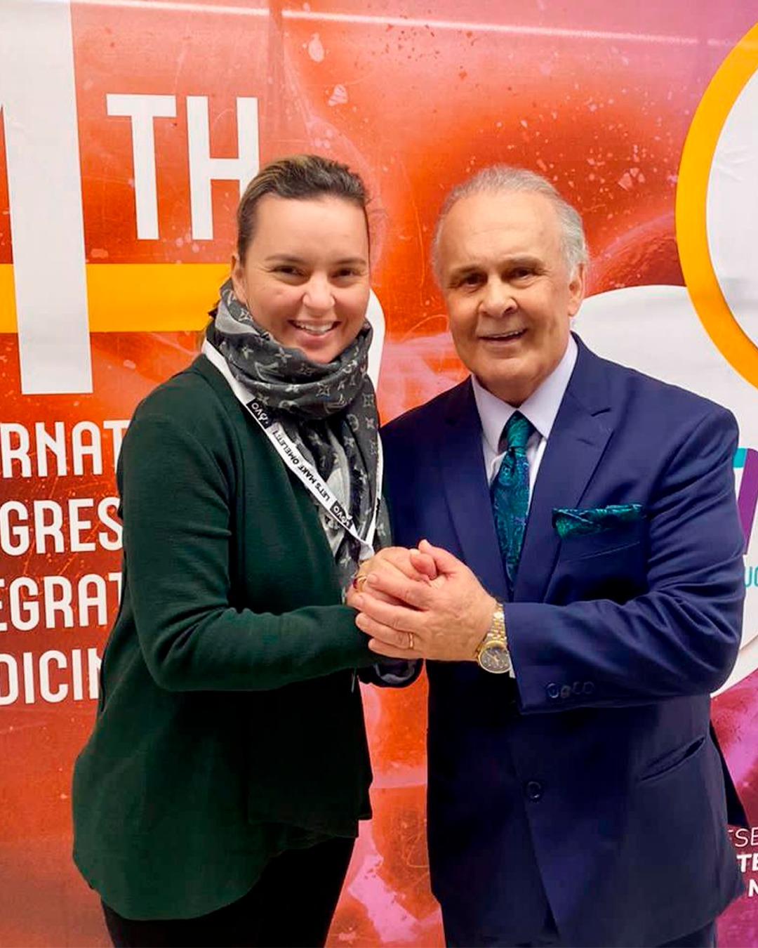 Dra. Marielle Regadas ao lado do Dr. Lair Ribeiro